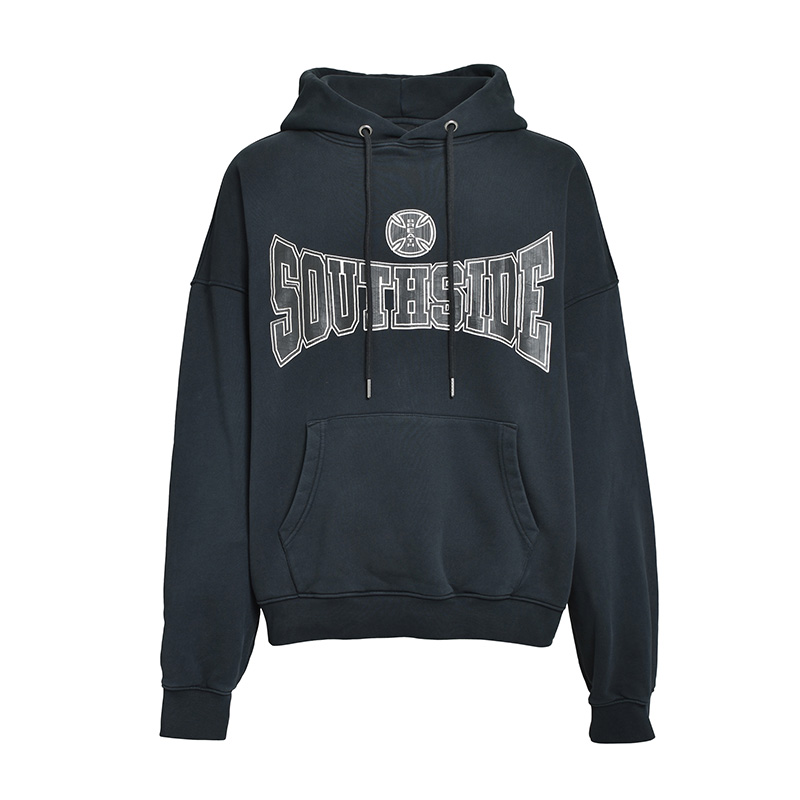 SOUTHSIDE CROSS LOGO HOODIE -BLACK-