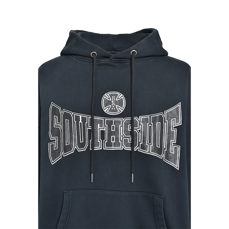 SOUTHSIDE CROSS LOGO HOODIE -BLACK-