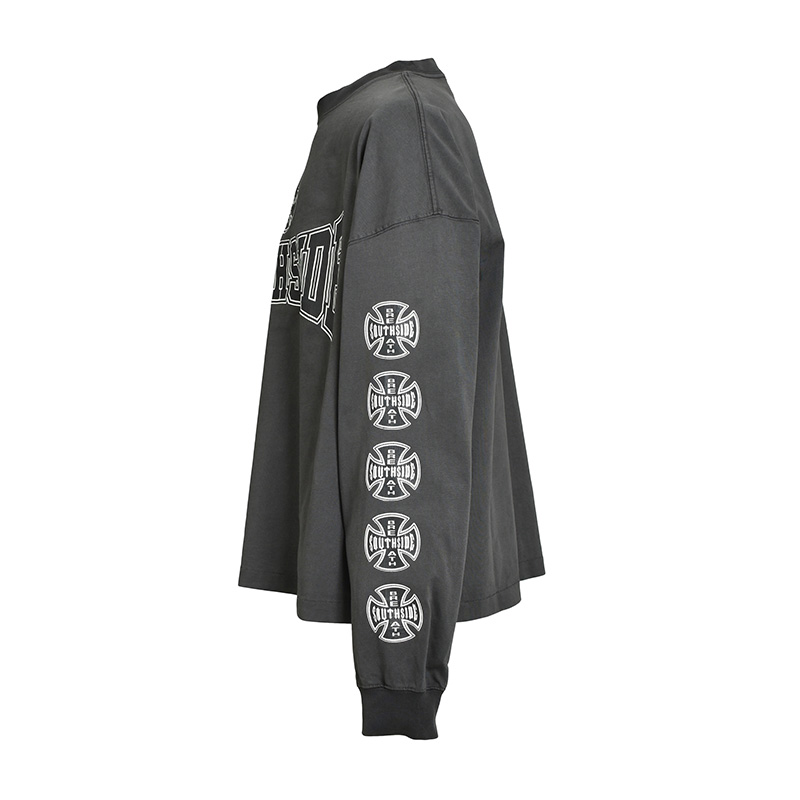 SOUTHSIDE CROSS LS TEE -BLACK-