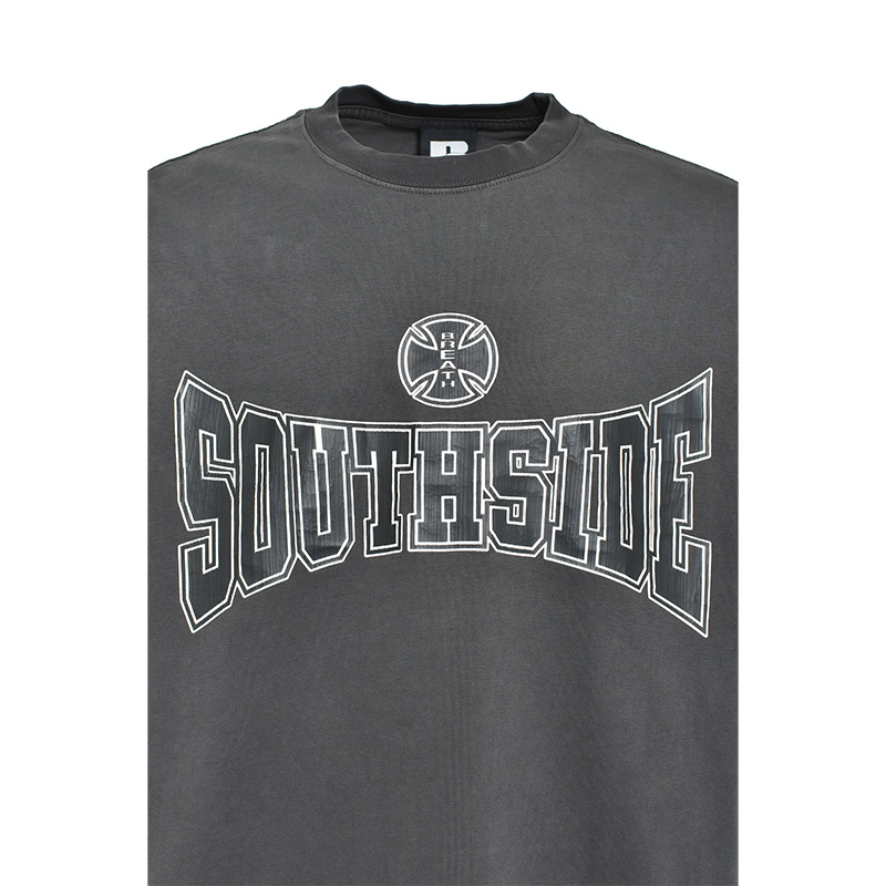SOUTHSIDE CROSS LS TEE -BLACK-