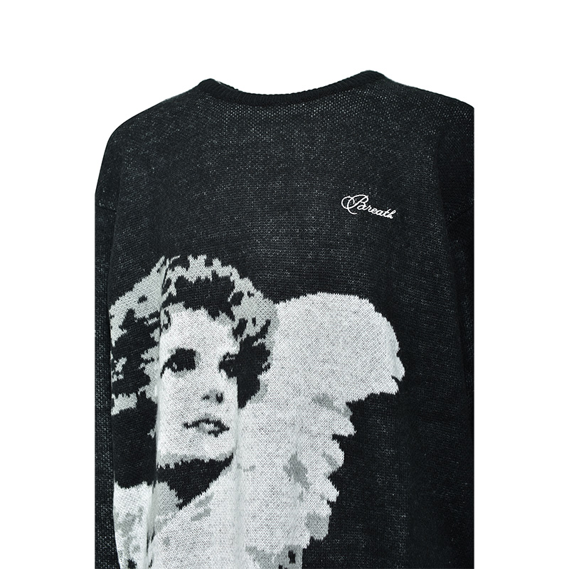 ANGEL SCRIPT LOGO MOHAIR KNIT -2.COLOR-