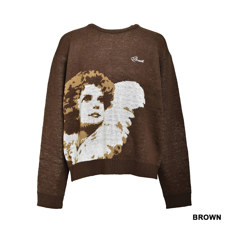 ANGEL SCRIPT LOGO MOHAIR KNIT -2.COLOR-