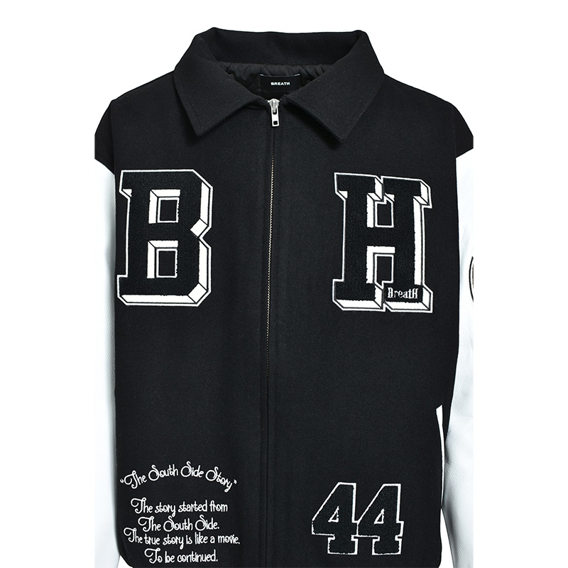 BH PATCH STADIUM JACKET -BLACK-