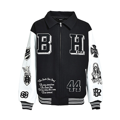 BH PATCH STADIUM JACKET -BLACK-