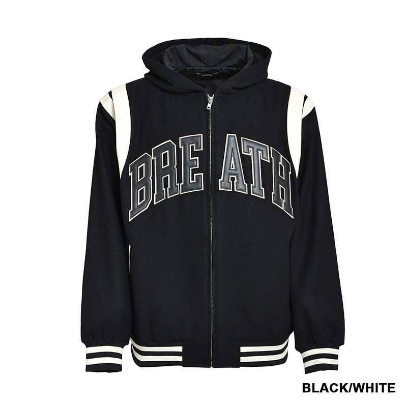 ARCH LOGO HOODED VERSITY JACKET -2.COLOR-
