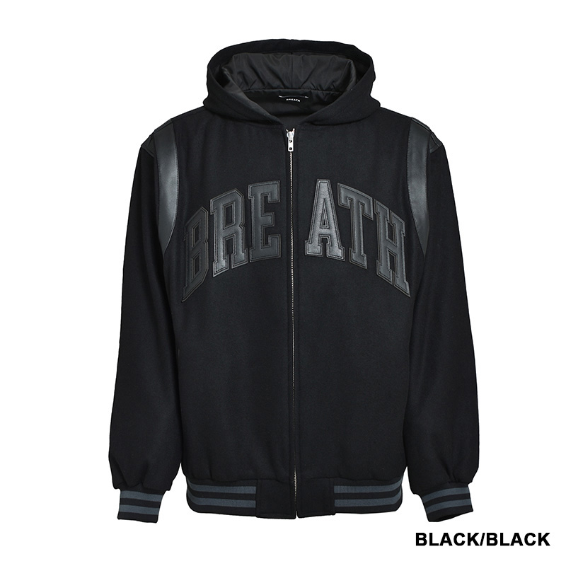 ARCH LOGO HOODED VERSITY JACKET -2.COLOR-