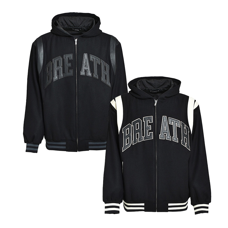 ARCH LOGO HOODED VERSITY JACKET -2.COLOR-