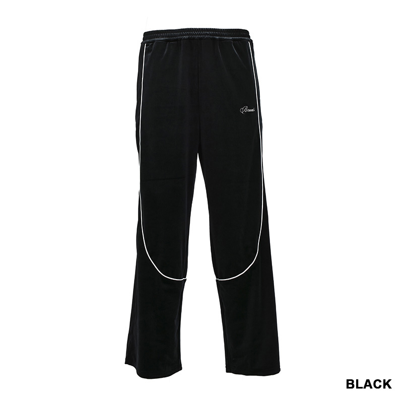SCRIPT LOGO PIPING VELOUR TRACK PANTS -2.COLOR-