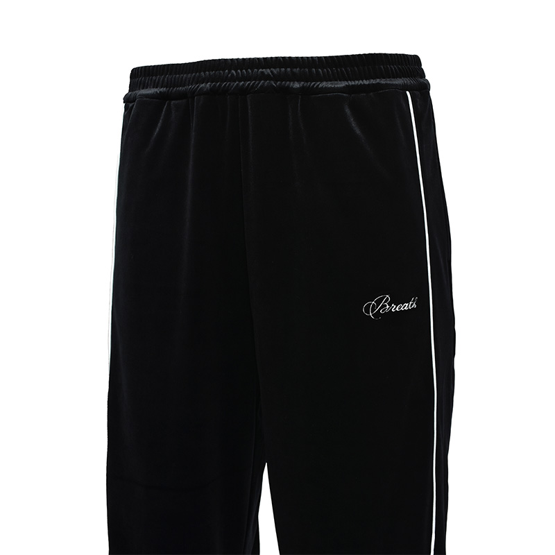 SCRIPT LOGO PIPING VELOUR TRACK PANTS -2.COLOR-