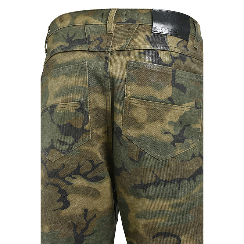COATING BIKER CAMO PANTS -CAMO-
