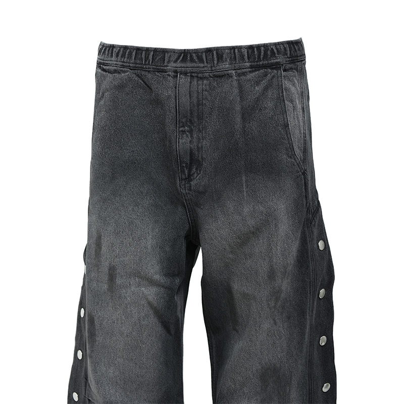 COATING SIDE BUTTON  DENIM PANTS -2.COLOR-