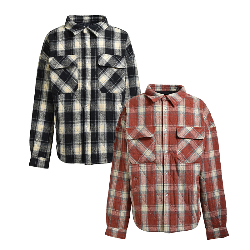 QUILTING CHECK SHIRTS -2.COLOR-