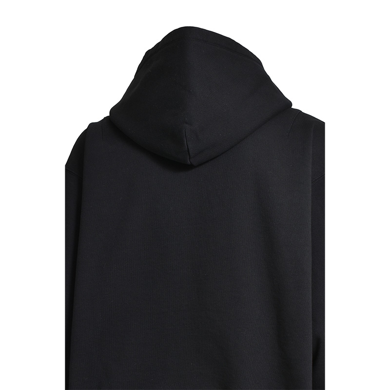 NEWRICH WIDE ZIP HOODIE -BLACK-