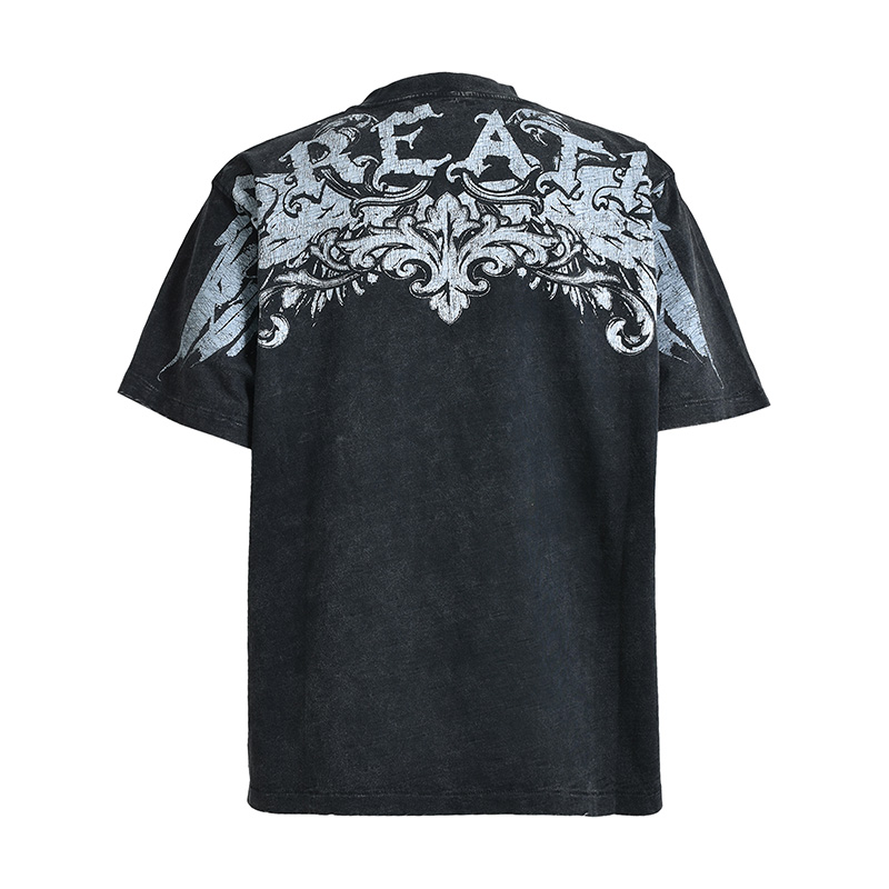 SKULL WING LOGO TEE -BLACK-