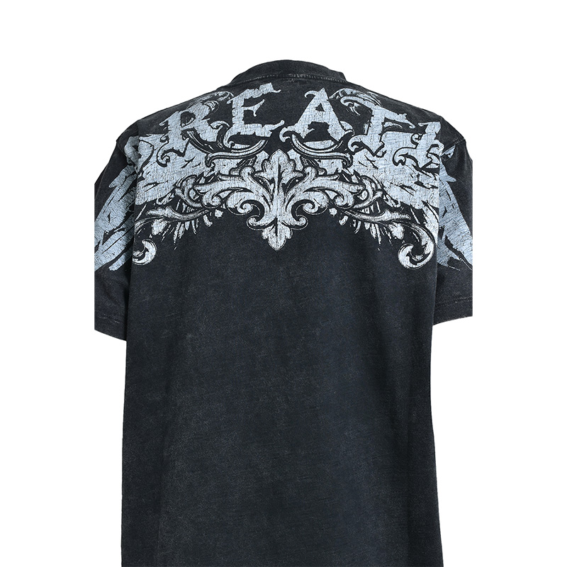 SKULL WING LOGO TEE -BLACK-