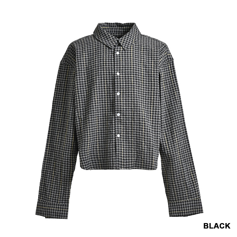 SHORT CHECK SHIRT -2.COLOR-