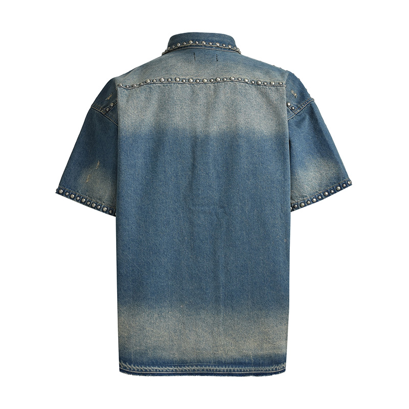 SUICIDE STUDS DENIM SHIRT -2.COLOR-