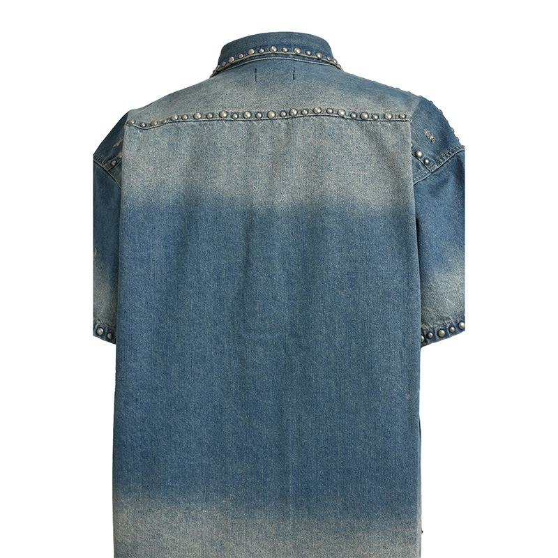 SUICIDE STUDS DENIM SHIRT -2.COLOR-