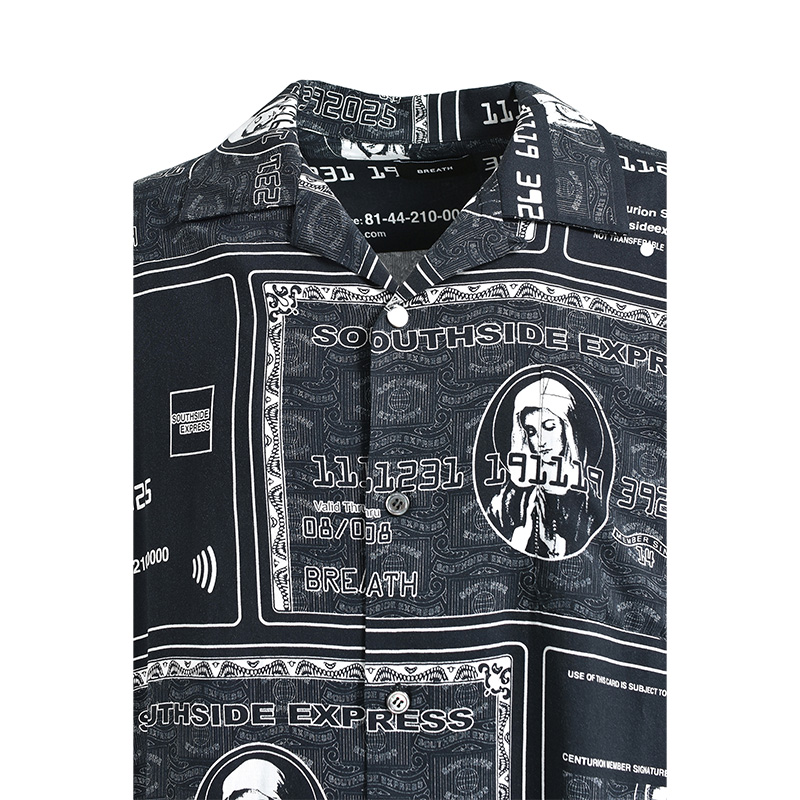 BLACK CARD SHIRT -BLACK-