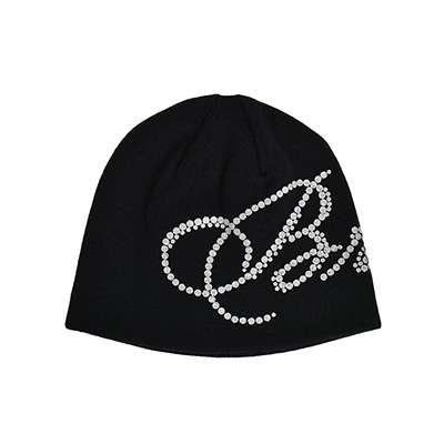 GLITTER SKULL CAP -BLACK-