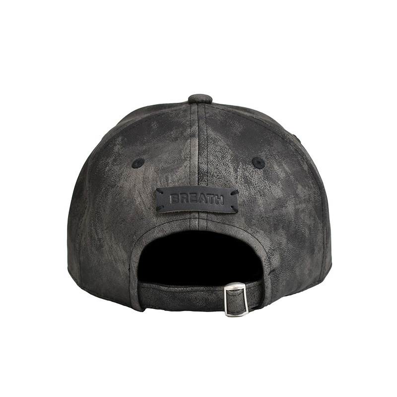 FAUX LEATHER CAP -2.COLOR-