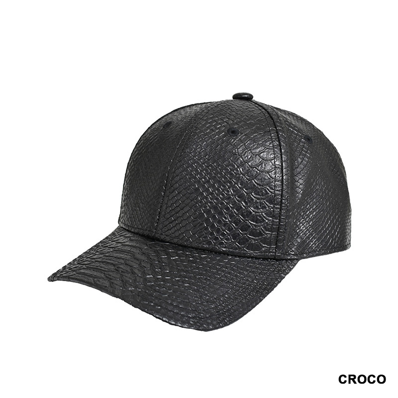 FAUX LEATHER CAP -2.COLOR-