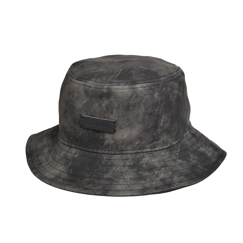 FAUX LEATHER HAT -2.COLOR-