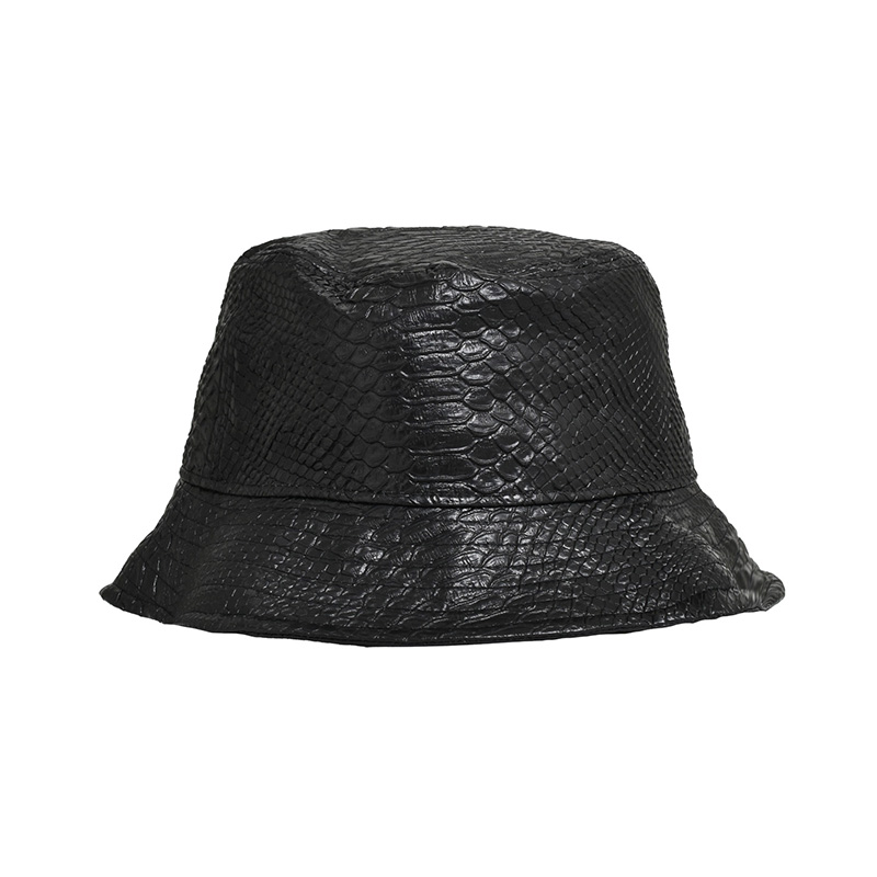 FAUX LEATHER HAT -2.COLOR-