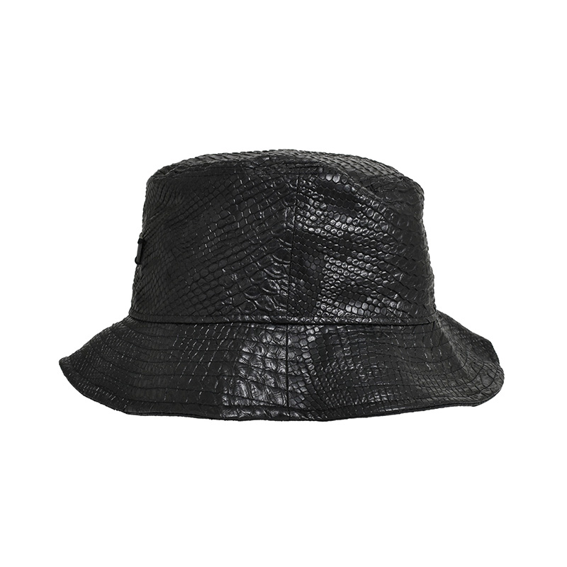 FAUX LEATHER HAT -2.COLOR-