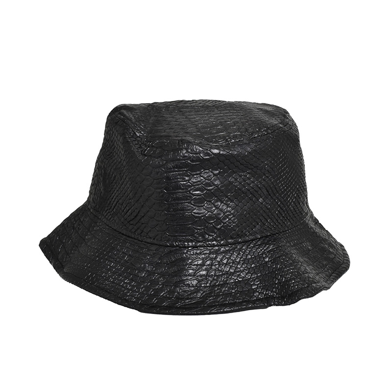 FAUX LEATHER HAT -2.COLOR-