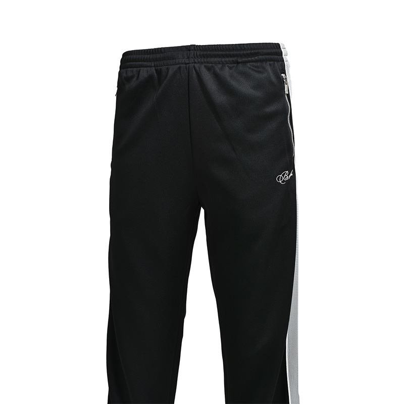 SCRIPT LOGO LINE TRACK PANTS -BLACK-