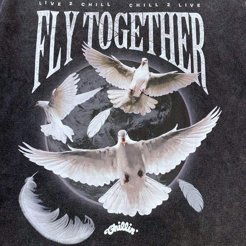 DOVE PIGMENT TEE -BLACK-