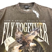 EAGLE PIGMENT TEE -BROWN-
