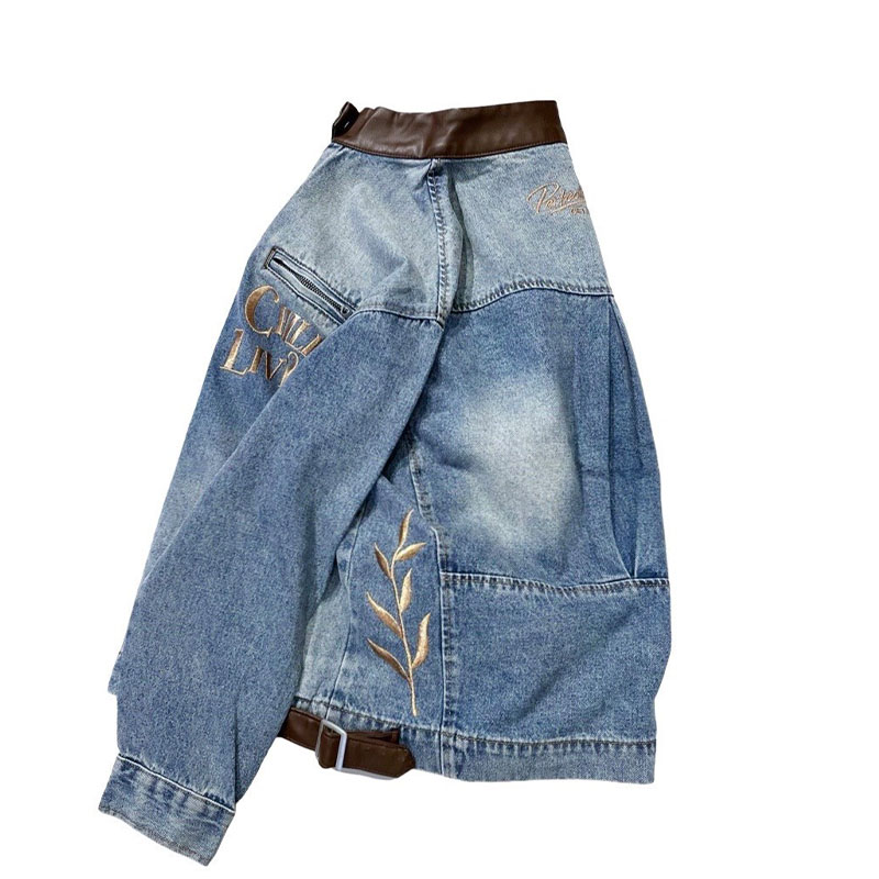 SINGLE DENIM JACKET-BLUE-
