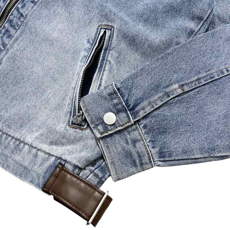 SINGLE DENIM JACKET-BLUE-