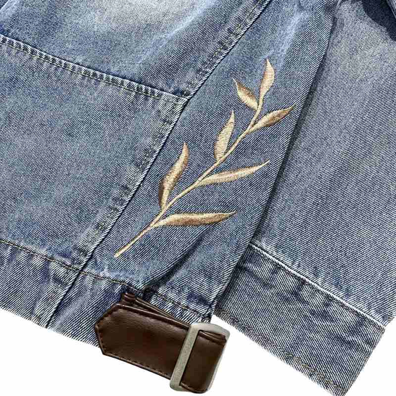 SINGLE DENIM JACKET-BLUE-