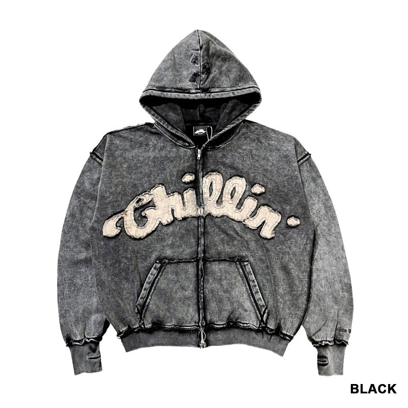 PIGMENT BUTTERFLY ZIP HOODIE -3.COLOR-