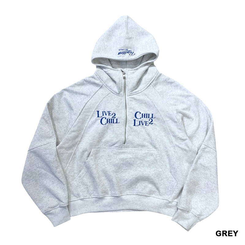 HALF ZIP HOODIE -2.COLOR-