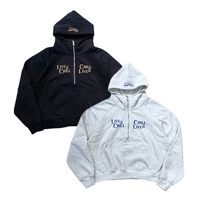 HALF ZIP HOODIE -2.COLOR-