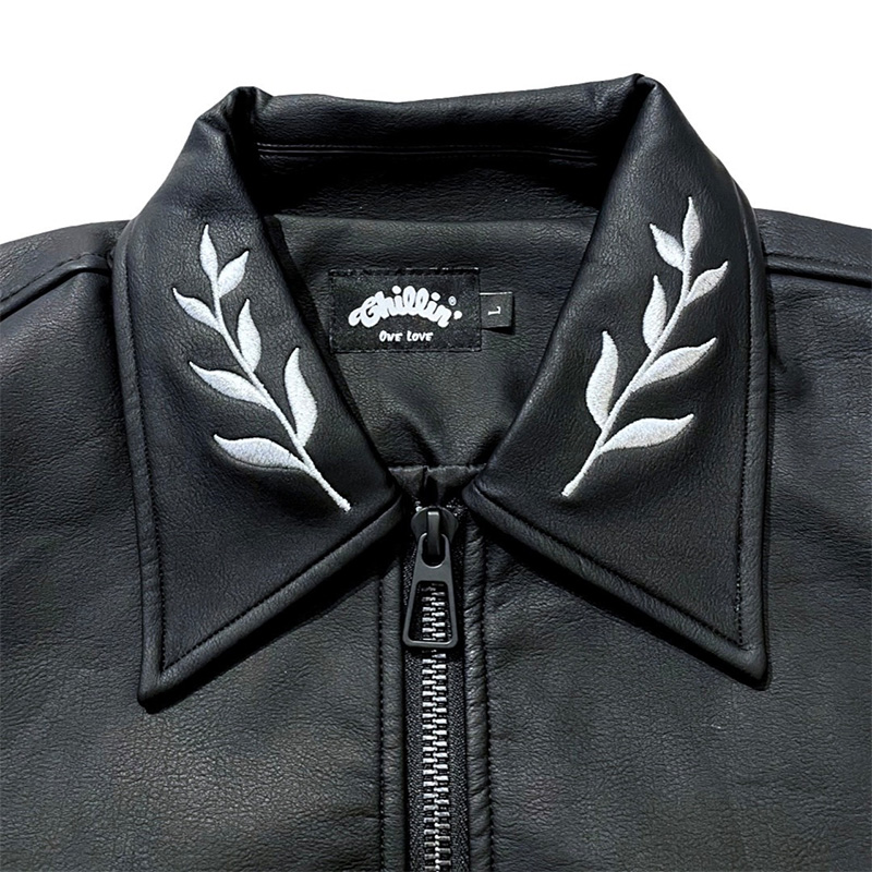 BLACKLEATHER JACKET -BLACK-