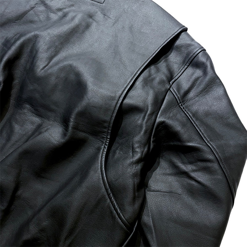 BLACKLEATHER JACKET -BLACK-