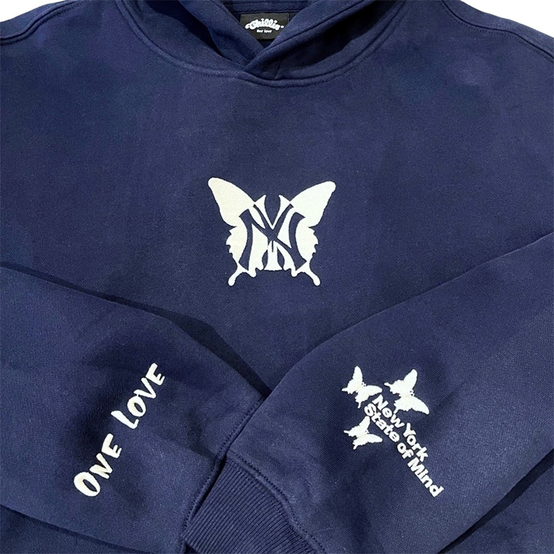 NY BUTTERFLY HOODIE -NAVY-