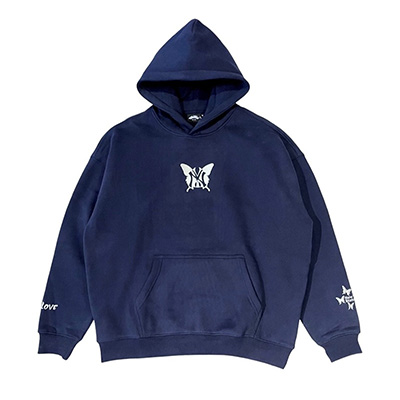 NY BUTTERFLY HOODIE -NAVY-