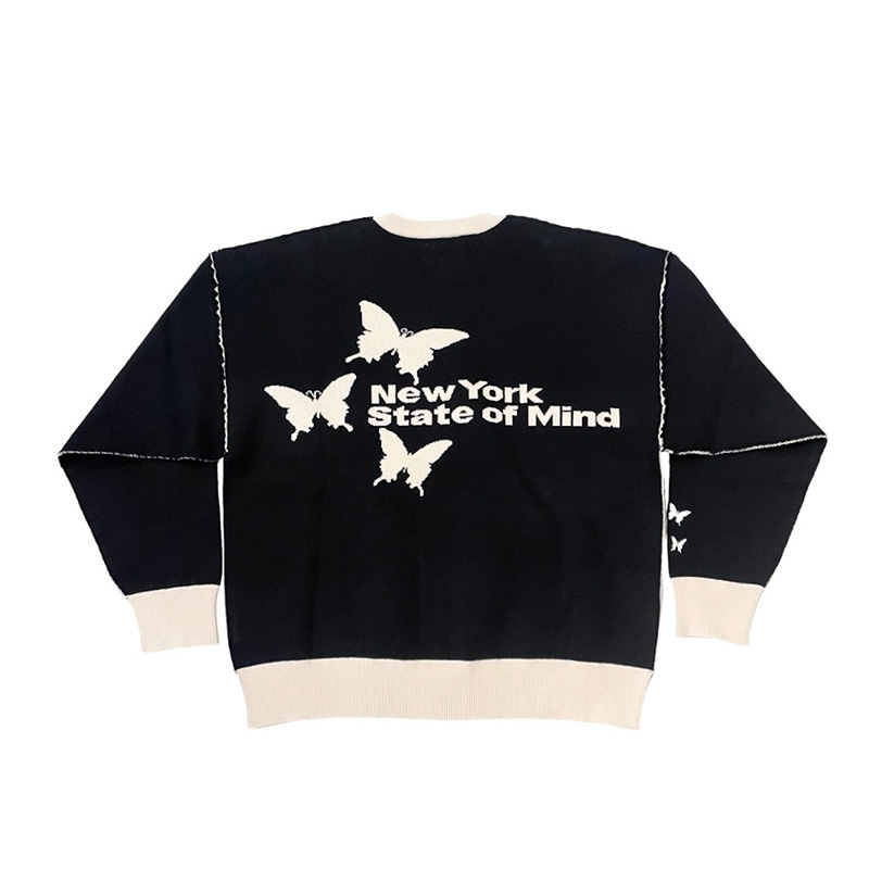 BUTTERFLY SPRING SWEATER -BLACK-