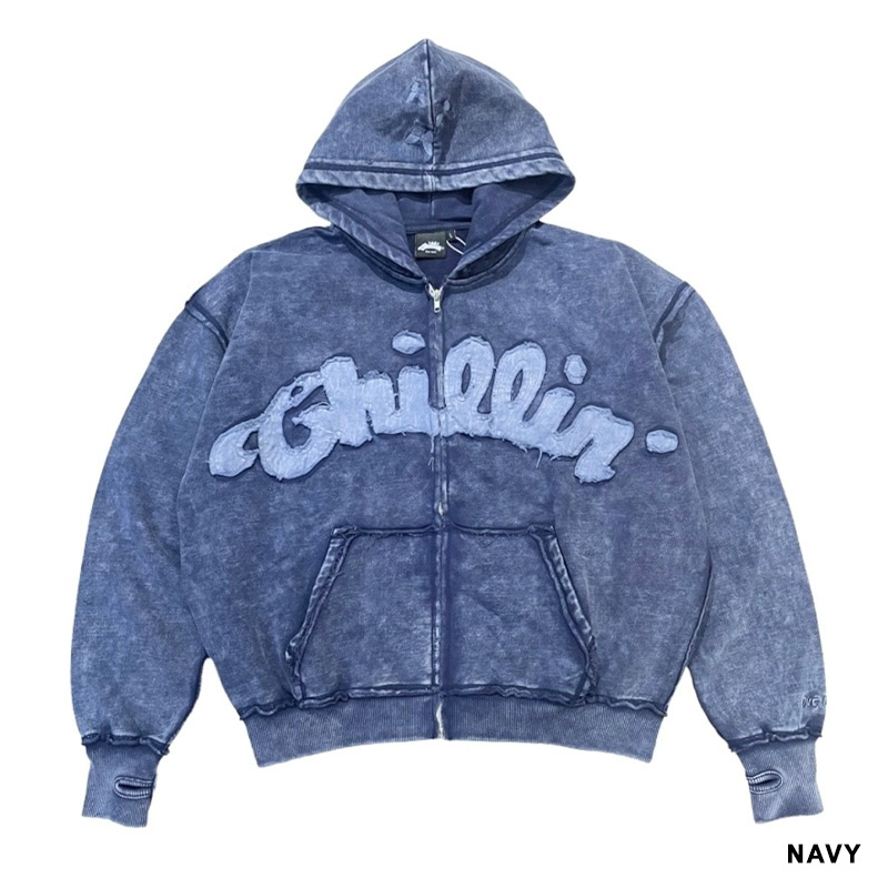 NY BUTTERFLY PIGMENT ZIP HOODIE -2.COLOR-