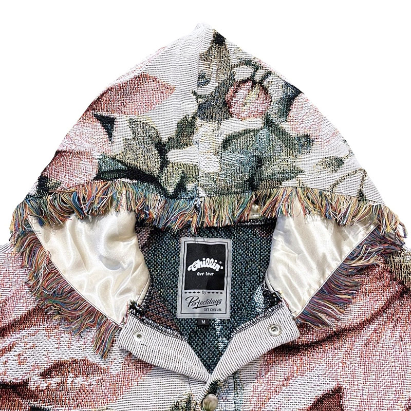 FLOWER TAPESTRY HOODIE -MULTI-