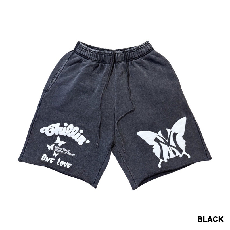 NY BUTTERFLY PIGMENT SWEAT SHORTS -4.COLOR-