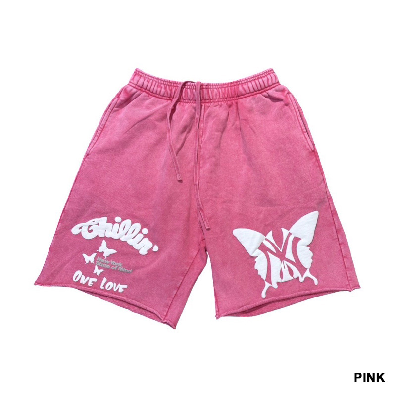 NY BUTTERFLY PIGMENT SWEAT SHORTS -4.COLOR-