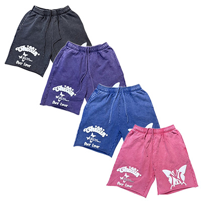 NY BUTTERFLY PIGMENT SWEAT SHORTS -4.COLOR-