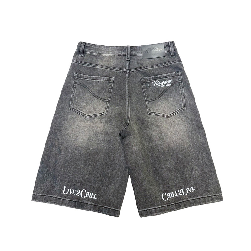 LEAF DENIM SHORTS -2.COLOR-